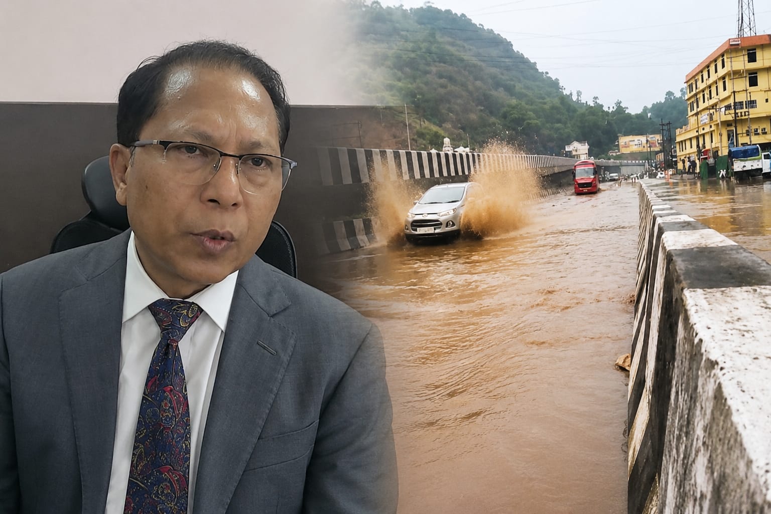 Assam-Meghalaya Authorities Blamed for Jorabat-Khanapara Waterlogging, Mukul Sangma Flags Choked Culverts